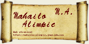 Mahailo Alimpić vizit kartica